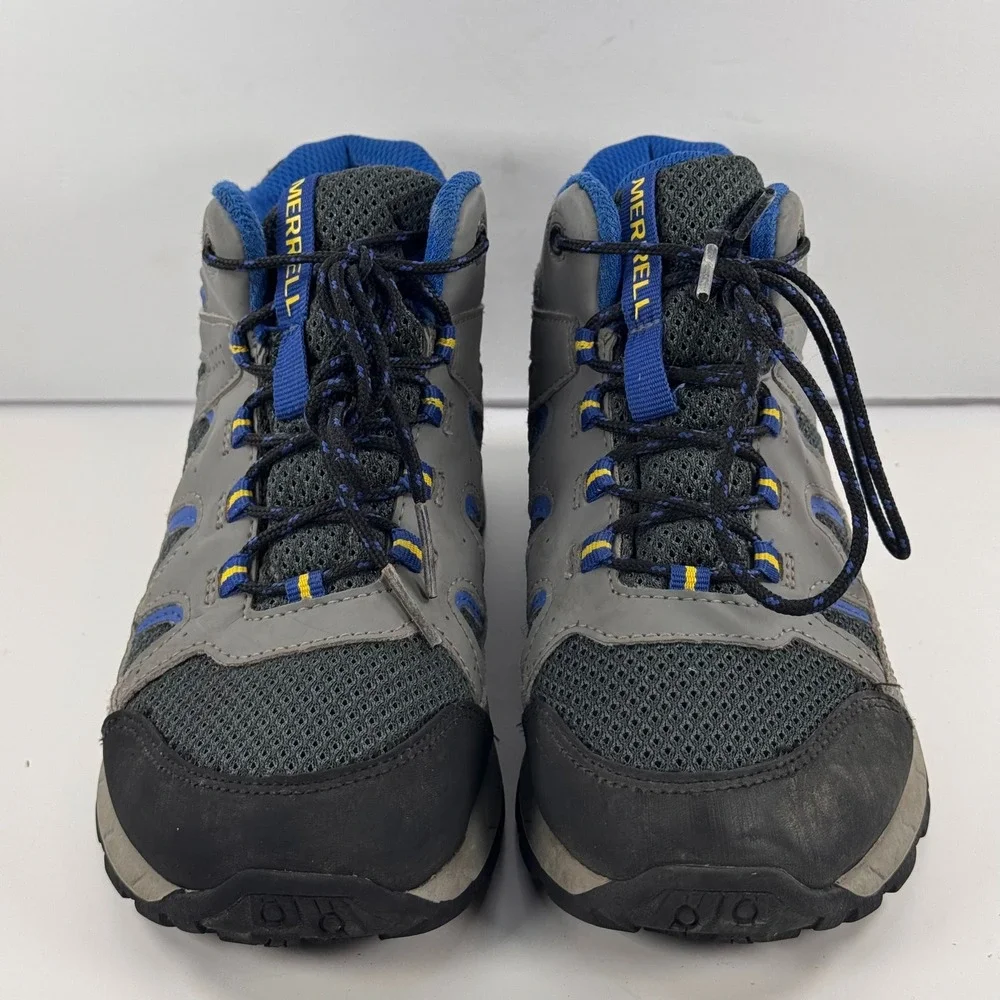 Merrell MK264767 Grey Blue Waterproof Hiking Boots Youth Size 2M MK264767